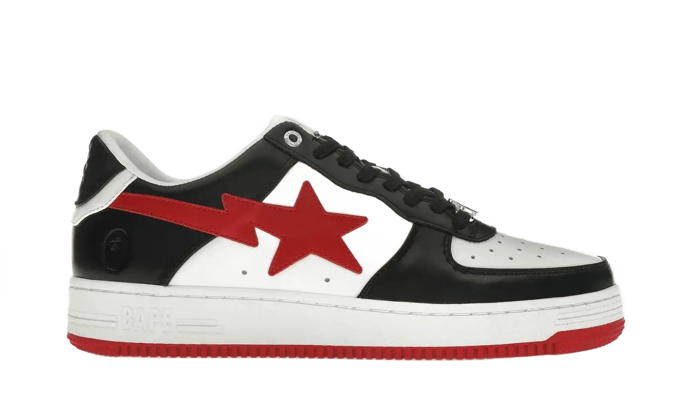 BAPE A Bathing Ape Bape Sta #3 M2 White Black Red - Image 2