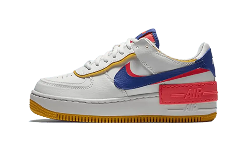 Nike Air Force 1 Shadow White Flash Crimson Astronomy Blue