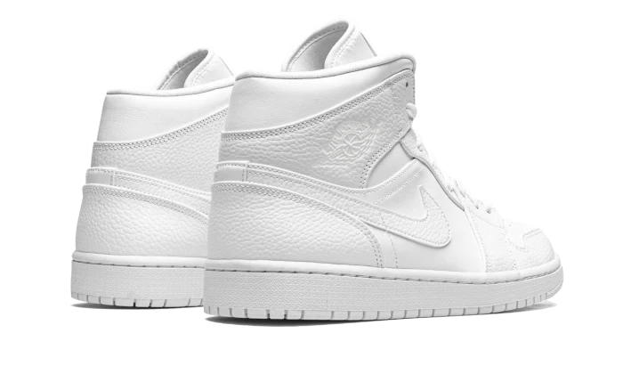 Air Jordan 1 Mid Triple White (2020) - Image 3