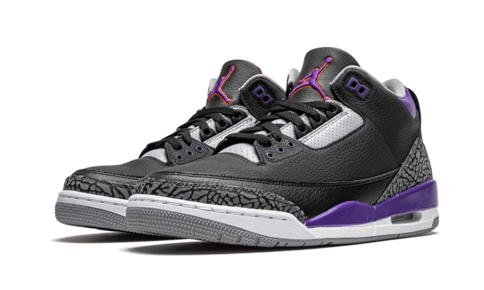Air Jordan 3 Retro Black Court Purple - Image 2