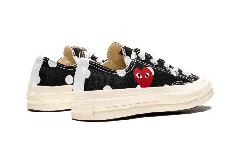 Comme des Garçons x Converse Chuck Taylor All-Star 70s Ox CDG PLAY Polka Dot Black - Image 3