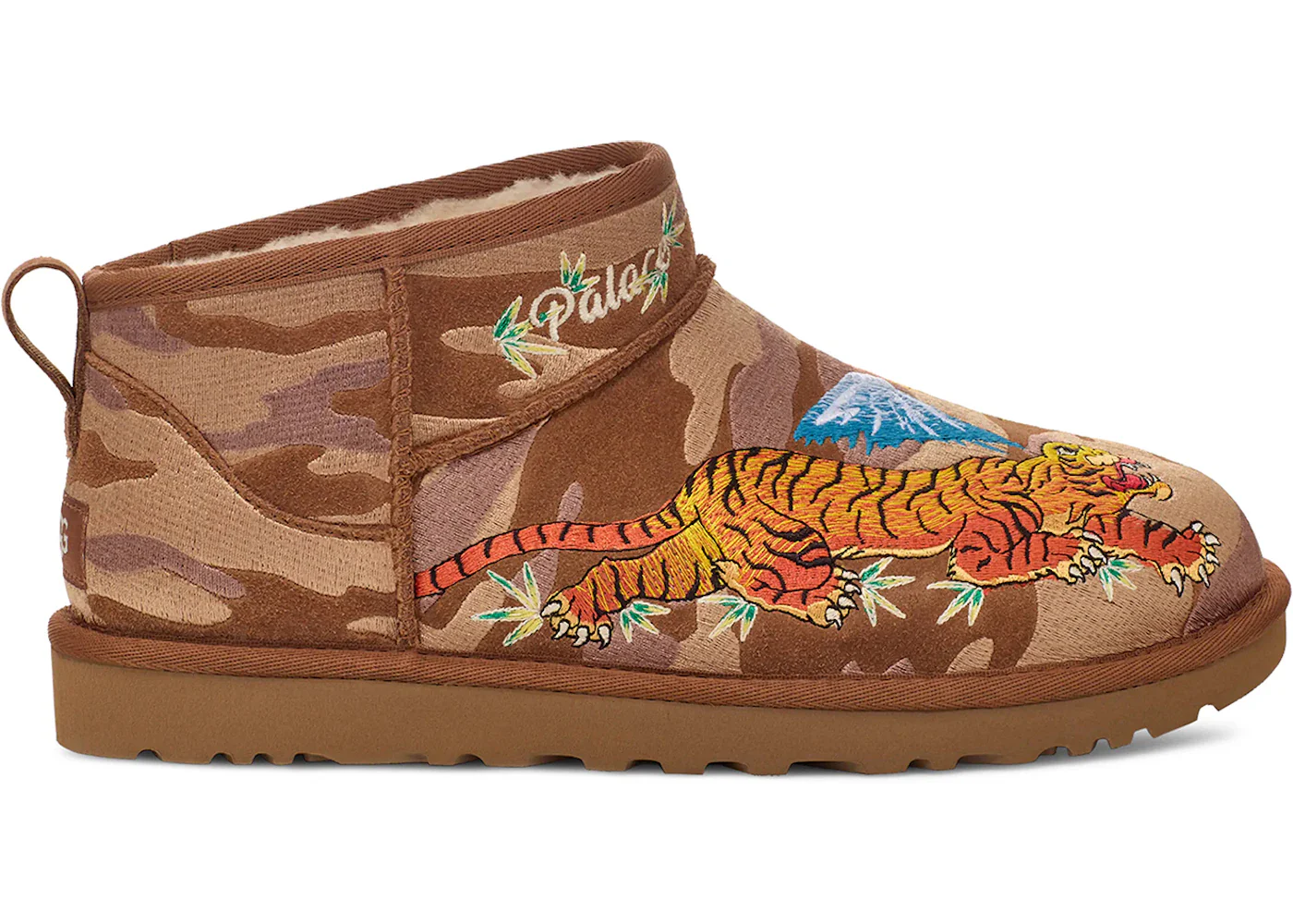 Palace x UGG Classic Ultra Mini Boot Chestnut Camo - Image 2