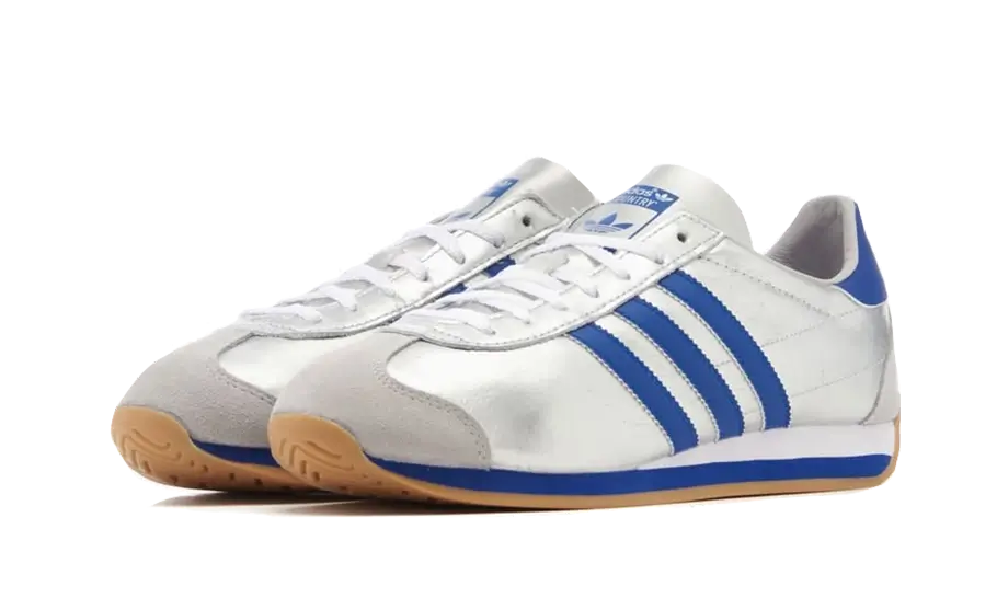 adidas Country OG Matte Silver Bright Blue - Image 2