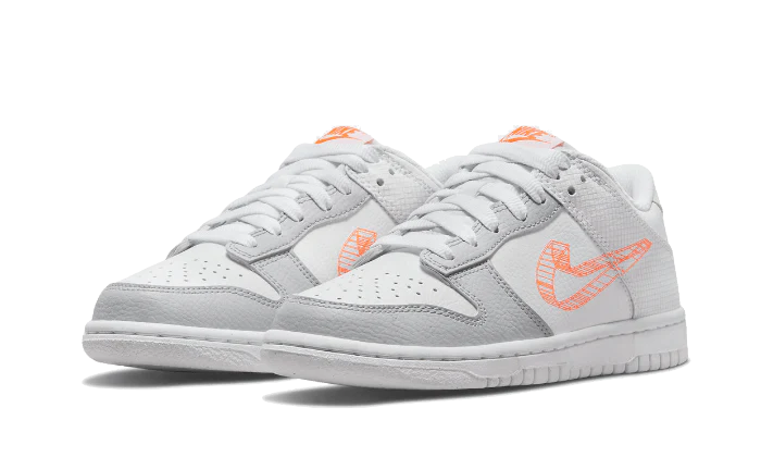 Nike Dunk Low 3D Swoosh White Grey - Image 2