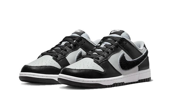Nike Dunk Low Chenille Swoosh Grey Black - Image 2