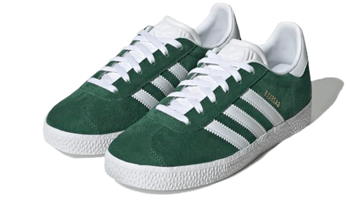 adidas Gazelle Junior Dark Green White - Image 2