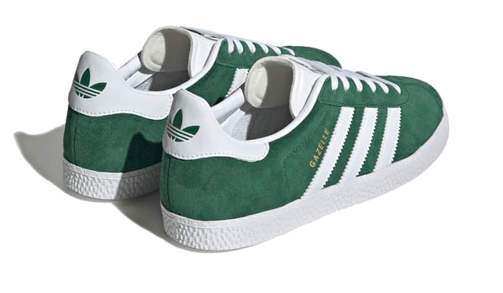 adidas Gazelle Junior Dark Green White - Image 3