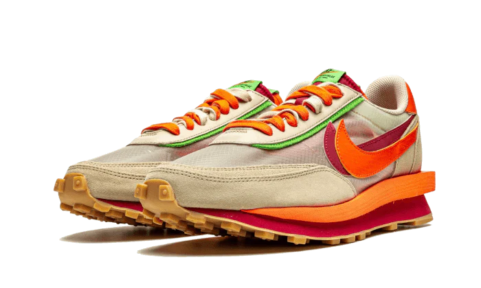 Sacai x Nike LD Waffle Clot Net Orange Blaze - Image 2