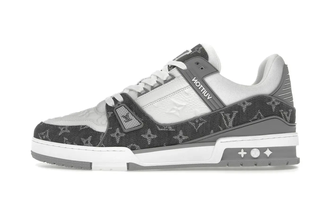 Louis Vuitton Trainer Monogram Denim Grey White