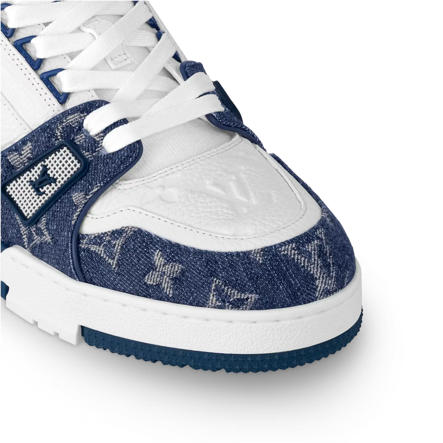 Louis Vuitton LV Trainer Monogram Denim White Blue - Image 5