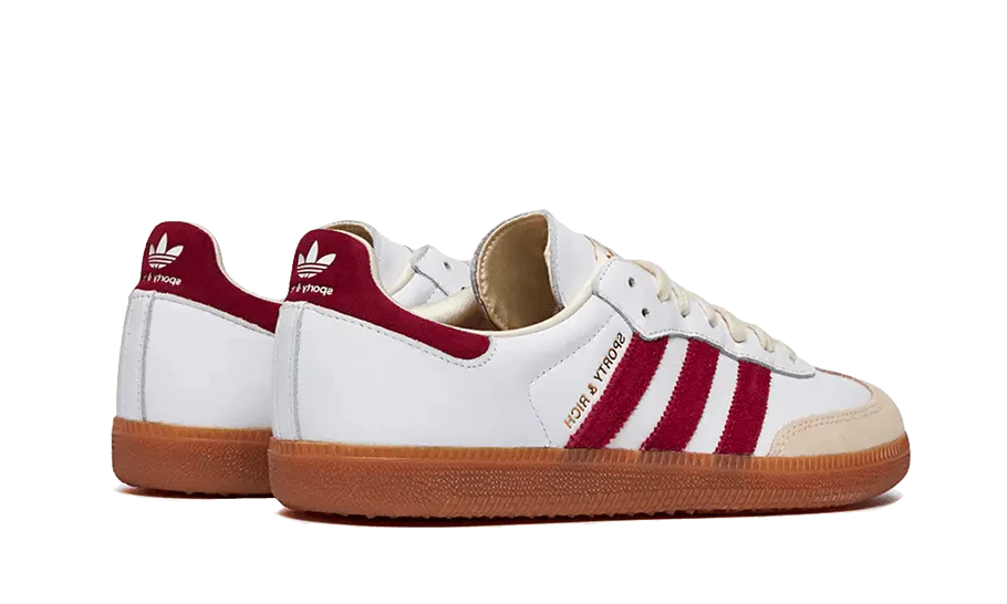 Sporty & Rich x adidas Samba OG White Core Burgundy - Image 3