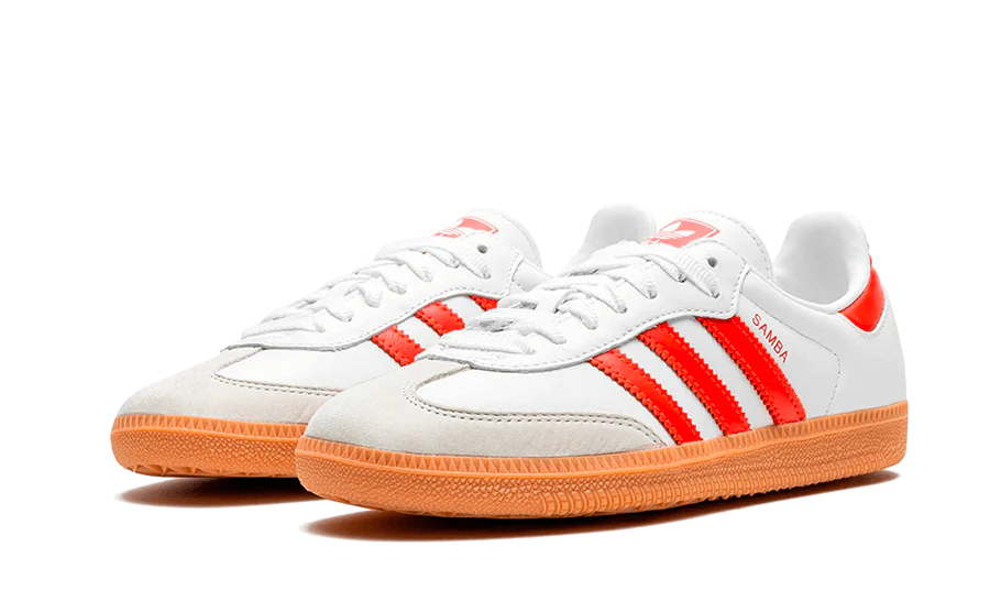 adidas Samba OG White Solar Red Gum - Image 2