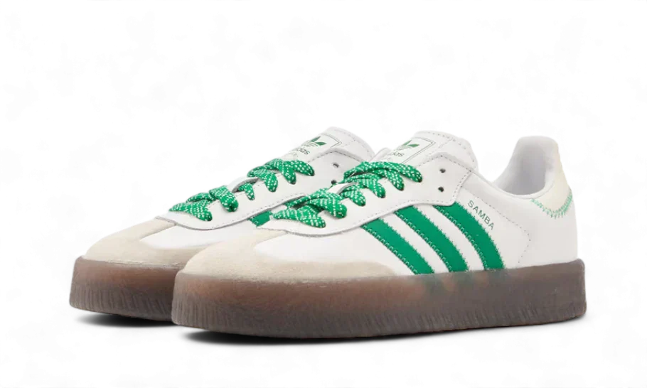 adidas Sambae Cloud White Green - Image 2