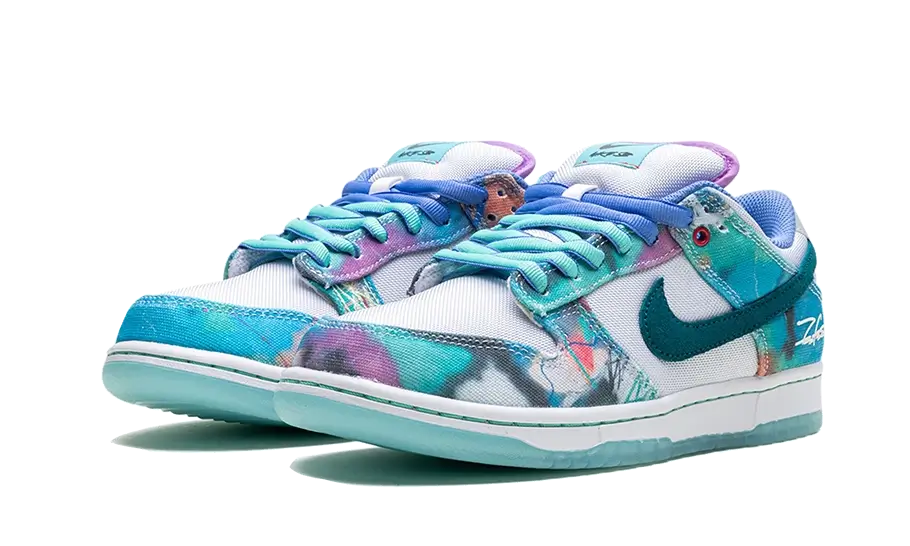 Futura Laboratories x Nike SB Dunk Low Bleached Aqua" - Image 2