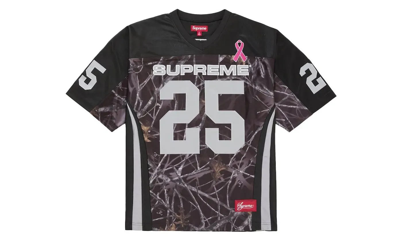 Supreme Breast Cancer Awareness Football Jersey Black - Image 2