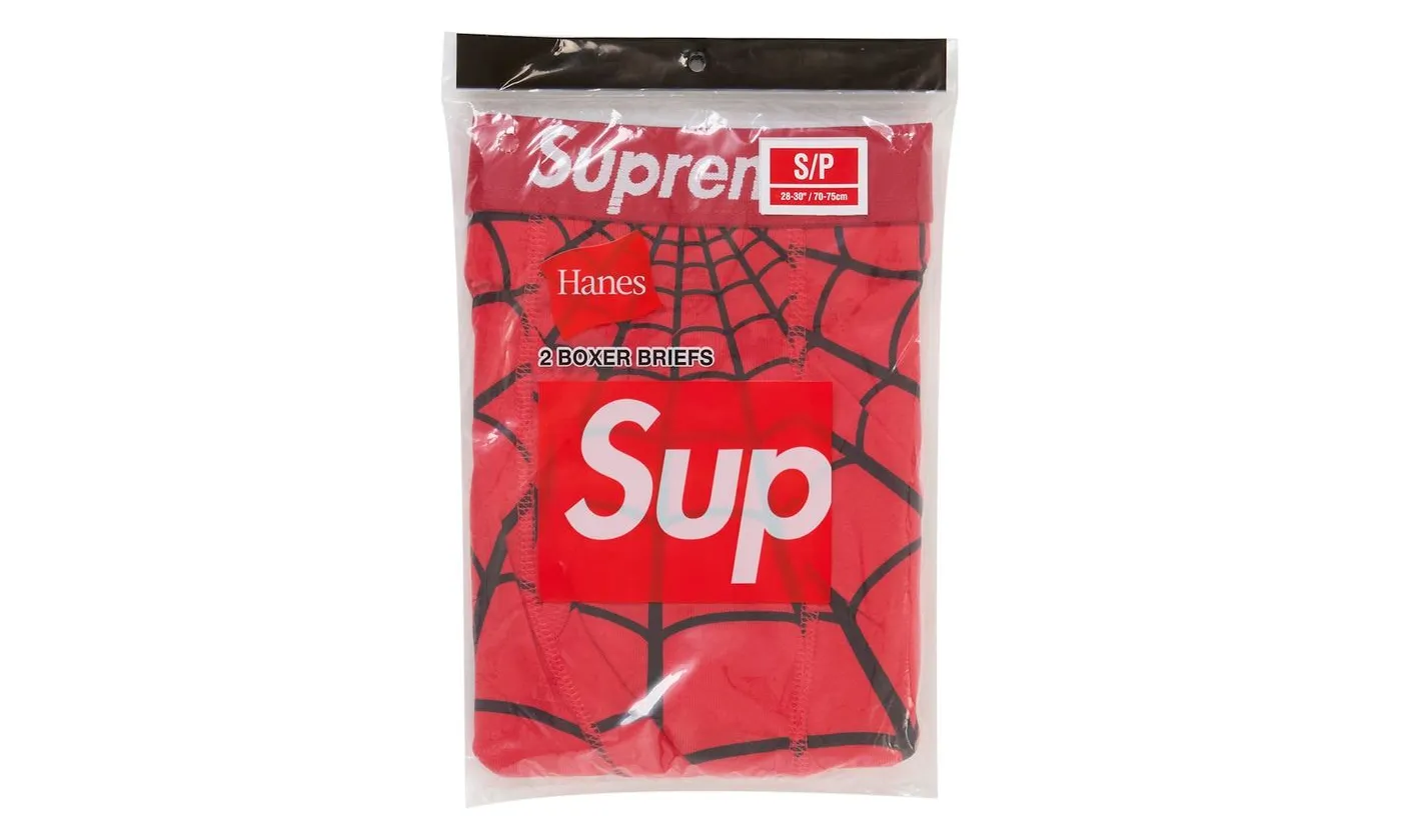 Supreme Hanes Spider-Man Boxer Briefs Red - Image 3