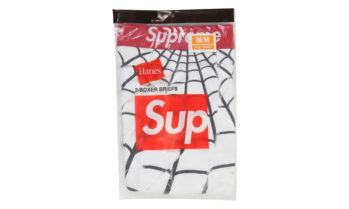 Supreme Hanes Spider-Man Boxer Briefs White - Image 3