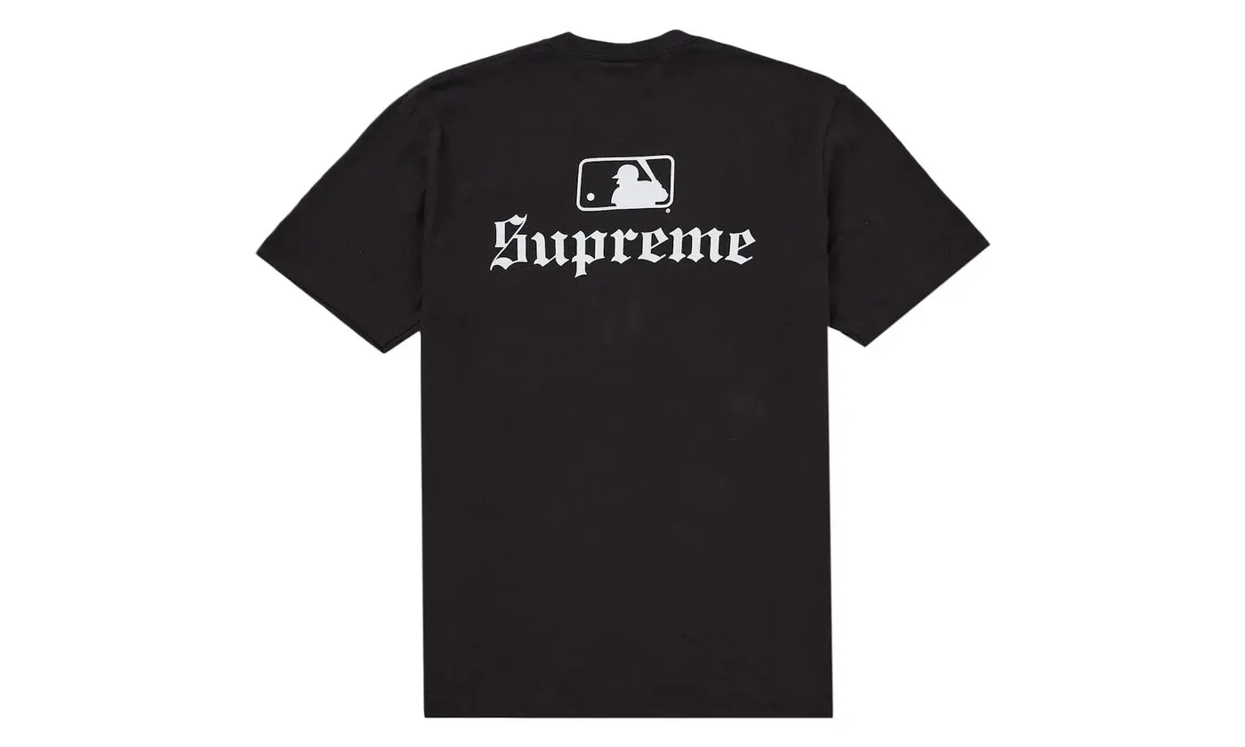 Supreme MLB Teams Sox Tee Black - Image 2