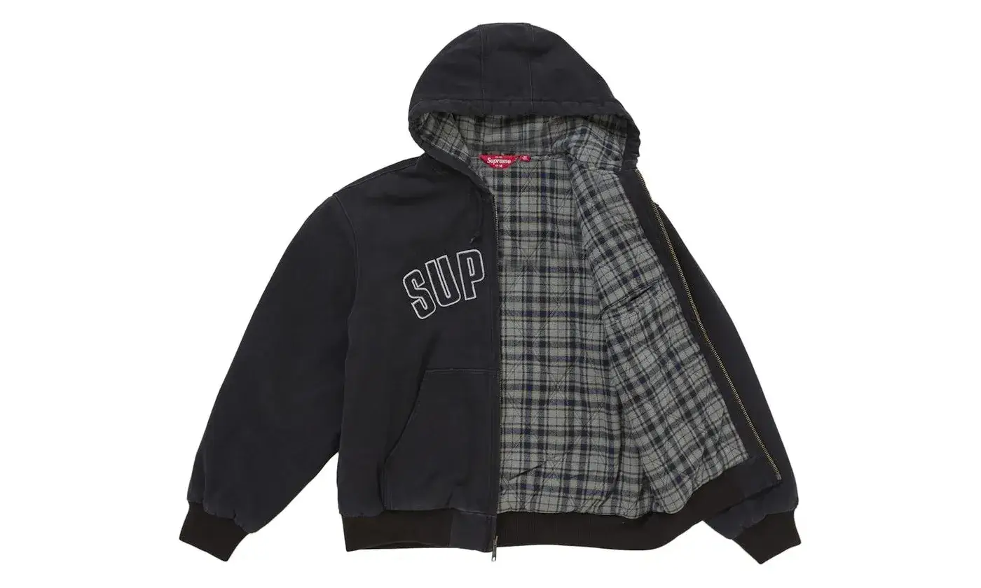 Supreme Reflective Arc Hooded Work Jacket Black - Image 3
