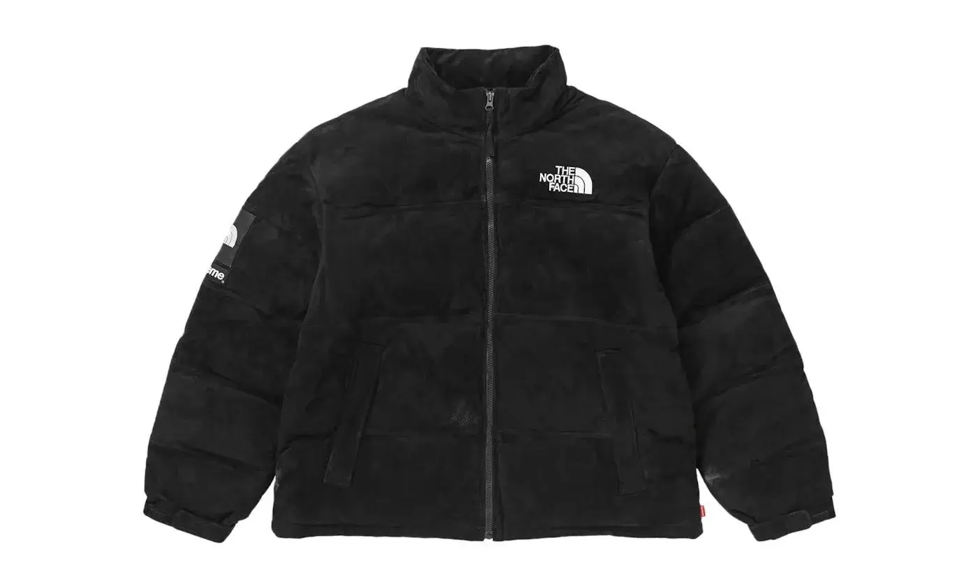 The North Face x Supreme Suede Nuptse Jacket Black
